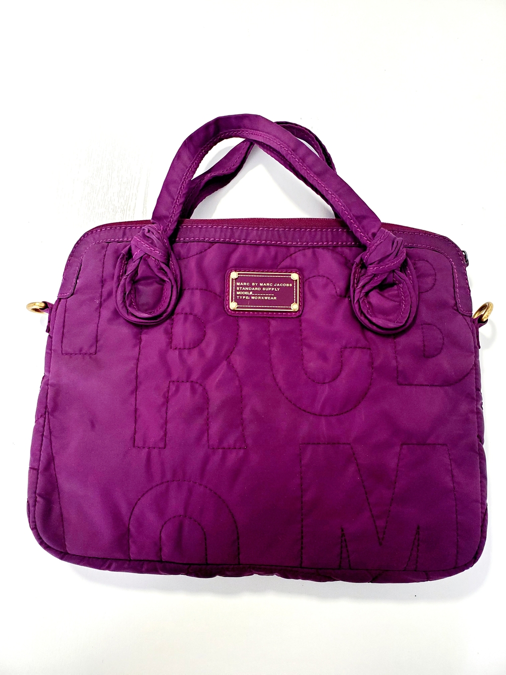 Marc by Marc Jacobs Purple Quilted Tote